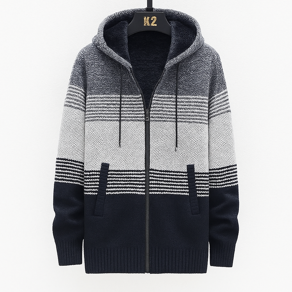 Mens Hooded Zip Sweater Warm Fit