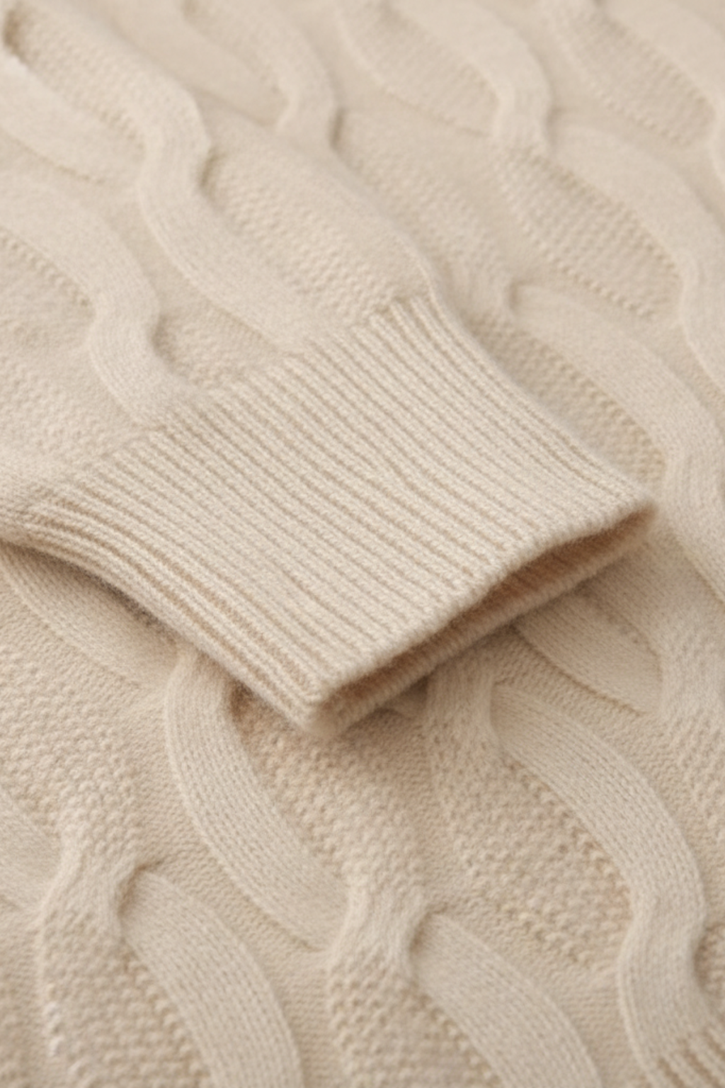 Mens Cable Knit Sweater Round Neck Classic Fit