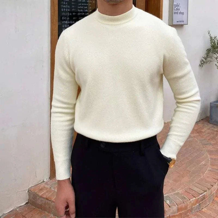 Mens Slim Fit Knit Sweater Elegant Style