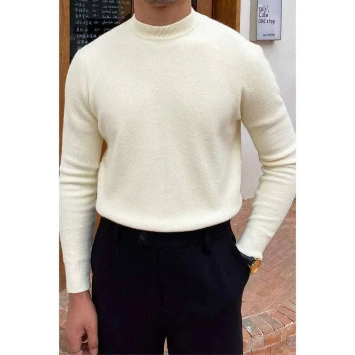 Mens Slim Fit Knit Sweater Elegant Style