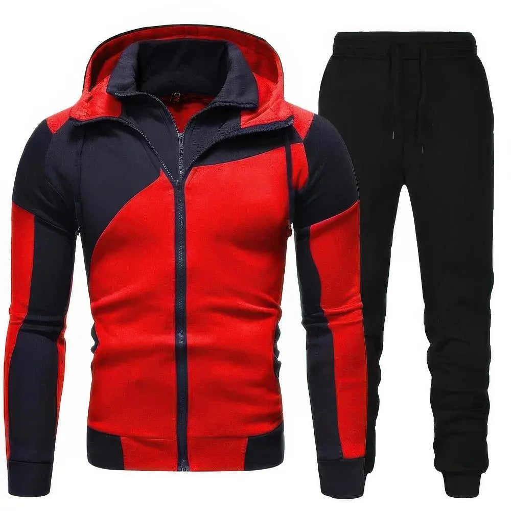 Mens Tracksuit Set Cotton Blend Relaxed Fit - BritishMode