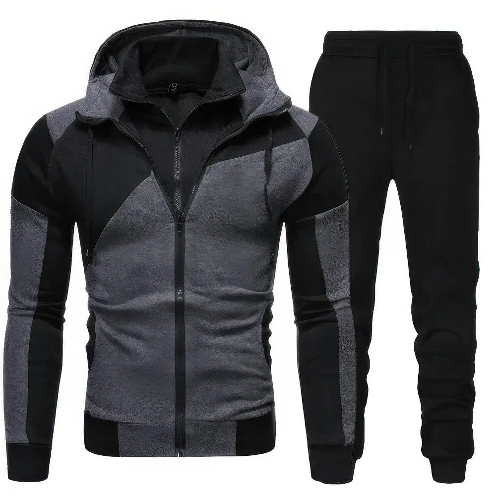 Mens Tracksuit Set Cotton Blend Relaxed Fit