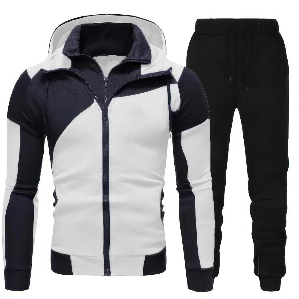 Mens Tracksuit Set Cotton Blend Relaxed Fit