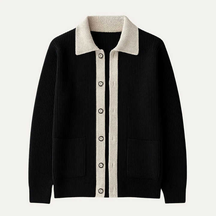 Mens Cotton Knit Cardigan Button Up with Pockets - BritishMode