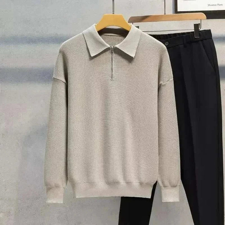 Mens Half-Zip Knit Sweater Regular Fit