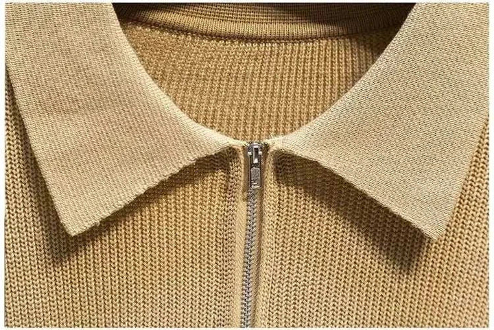 Mens Half-Zip Knit Sweater Regular Fit