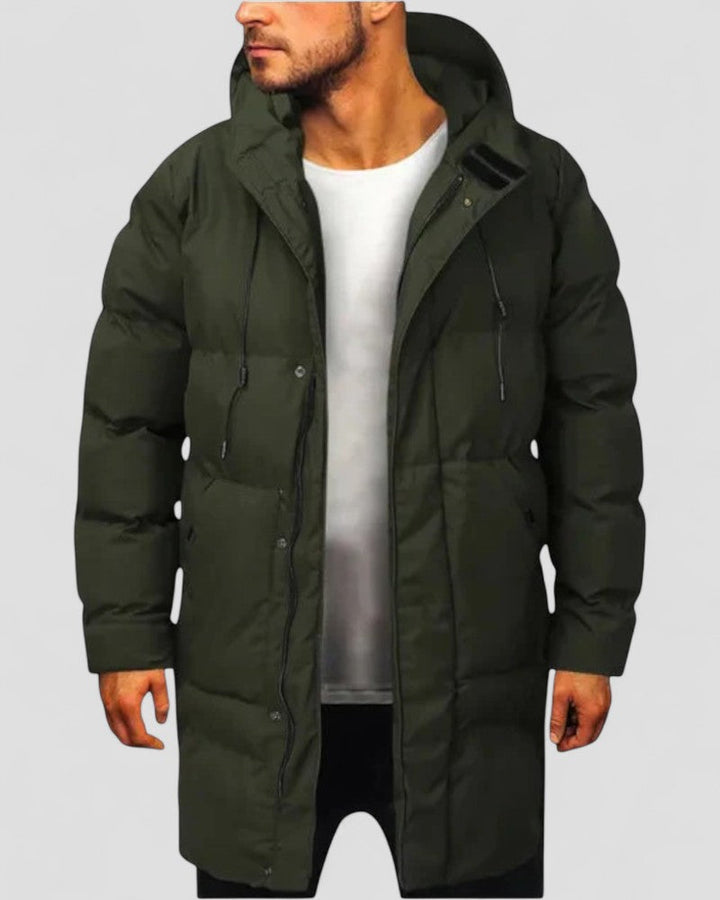 Mens Quilted Puffer Parka Long Fit