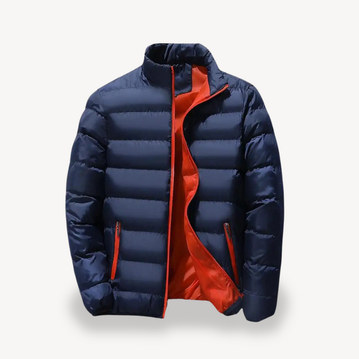 Mens Puffer Jacket Lightweight High Collar
