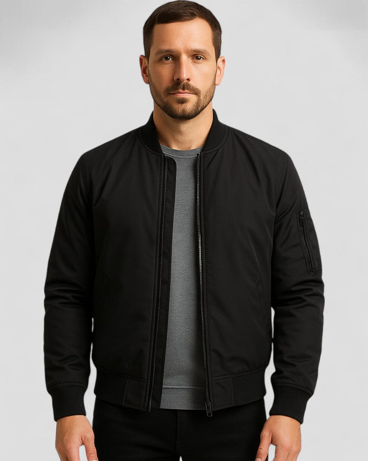 Mens Bomber Jacket with Zip Urban Style - BritishMode