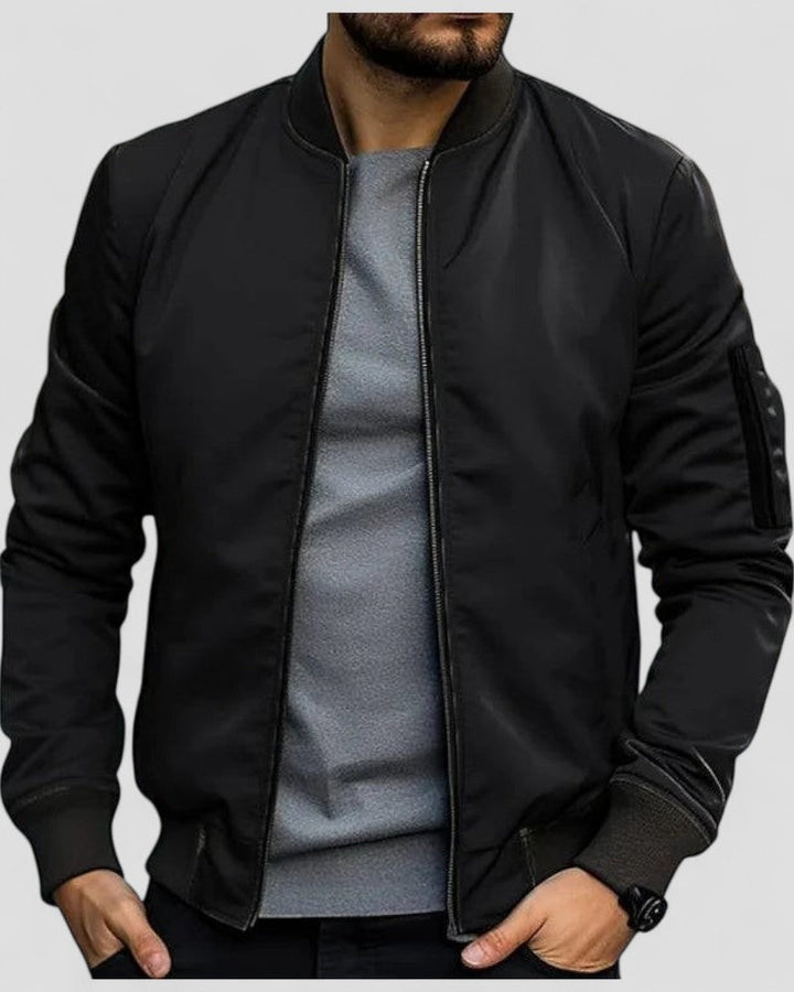 Mens Bomber Jacket with Zip Urban Style
