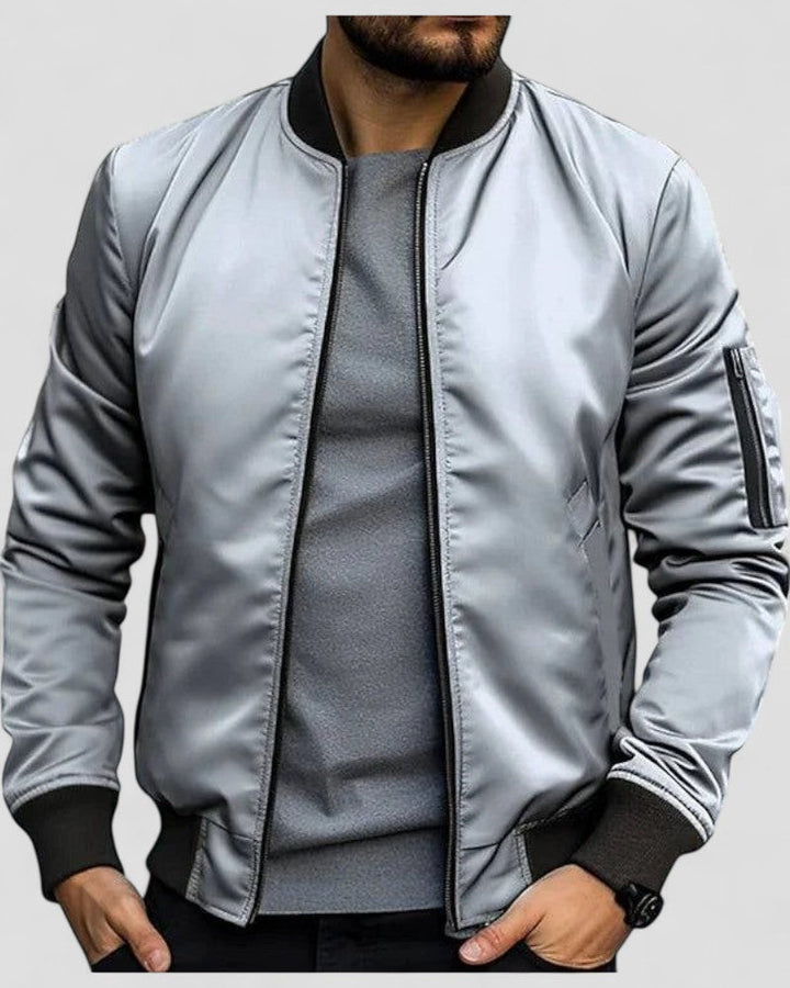 Mens Bomber Jacket with Zip Urban Style