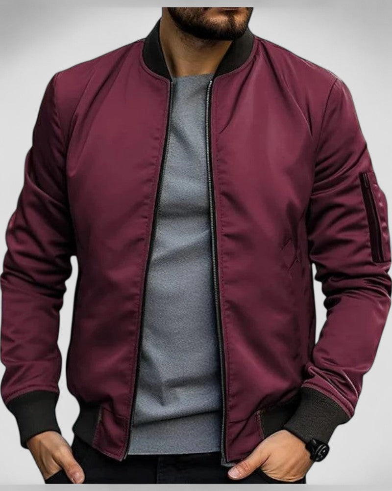 Mens Bomber Jacket with Zip Urban Style