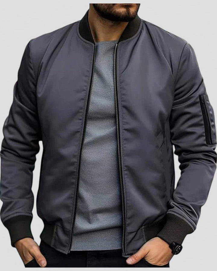 Mens Bomber Jacket with Zip Urban Style
