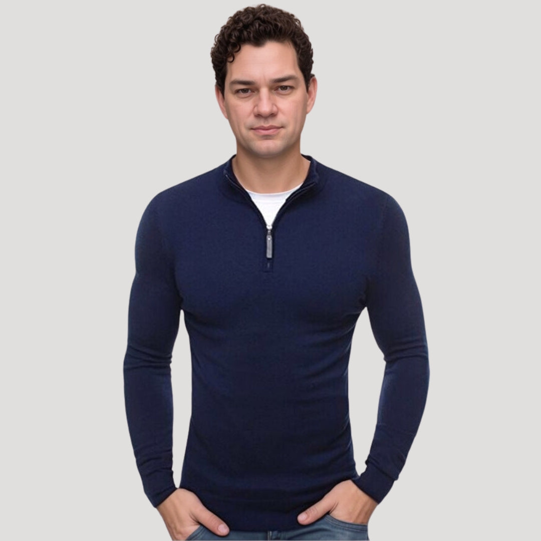 Mens Lightweight Pullover Sweater Half-Zip