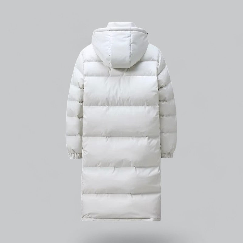 Mens Quilted Puffer Parka Long Hooded Style