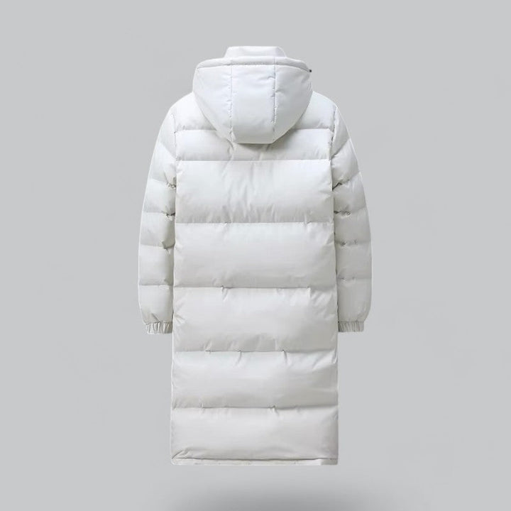 Mens Quilted Puffer Parka Long Hooded Style