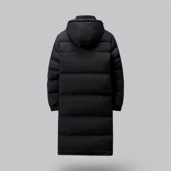 Mens Quilted Puffer Parka Long Hooded Style