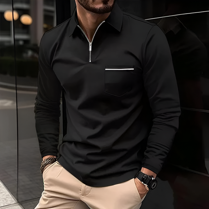 Mens Polo Shirt Classic Fit with Pocket