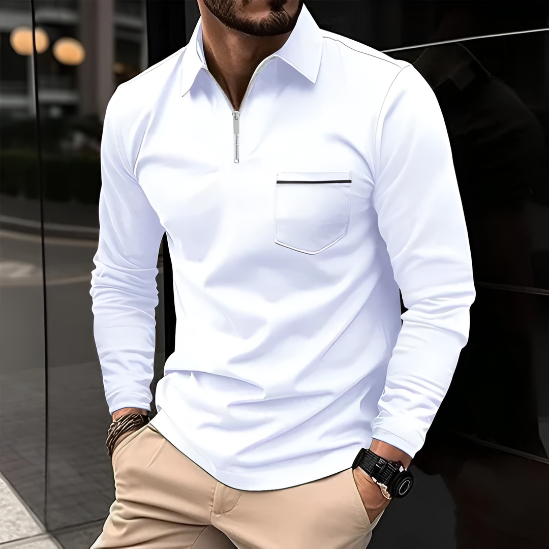 Mens Polo Shirt Classic Fit with Pocket