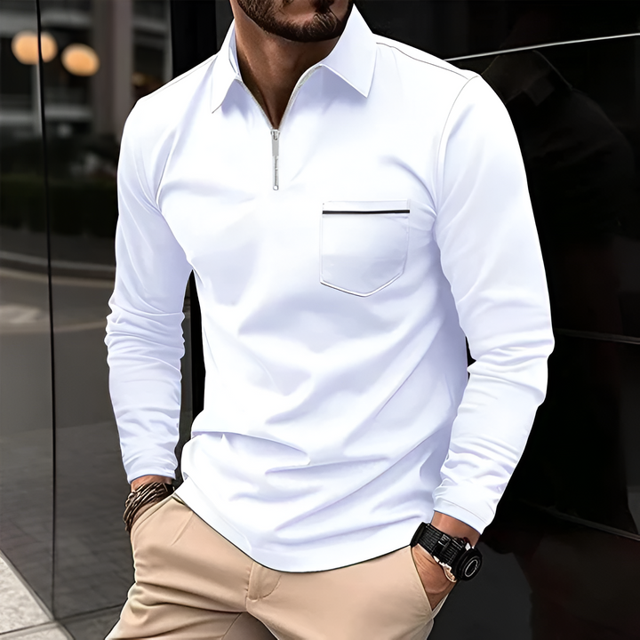 Mens Polo Shirt Classic Fit with Pocket