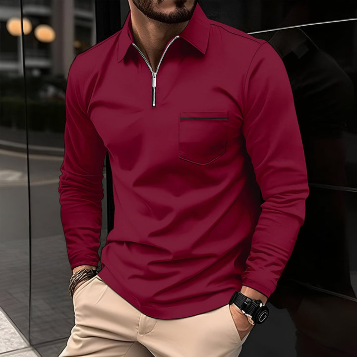 Mens Polo Shirt Classic Fit with Pocket