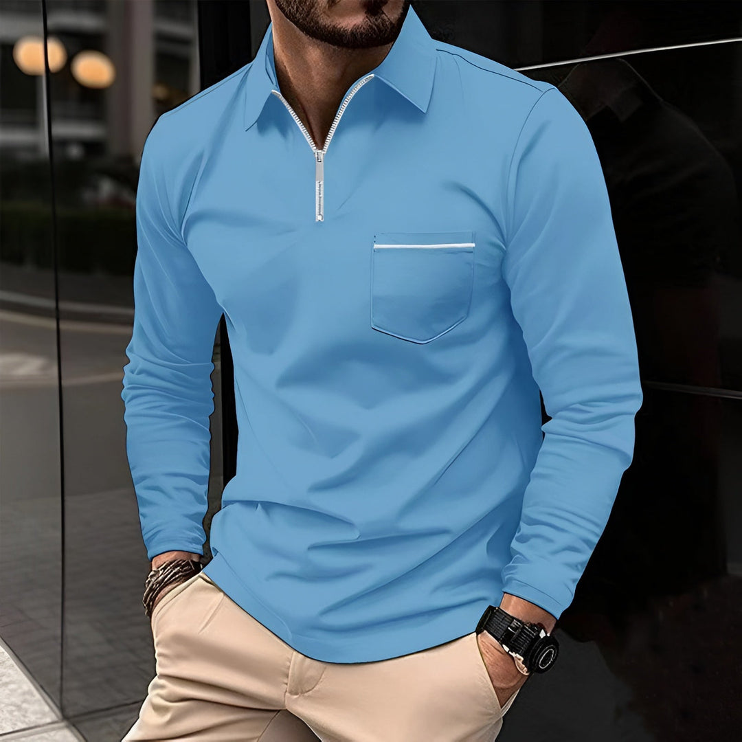 Mens Polo Shirt Classic Fit with Pocket