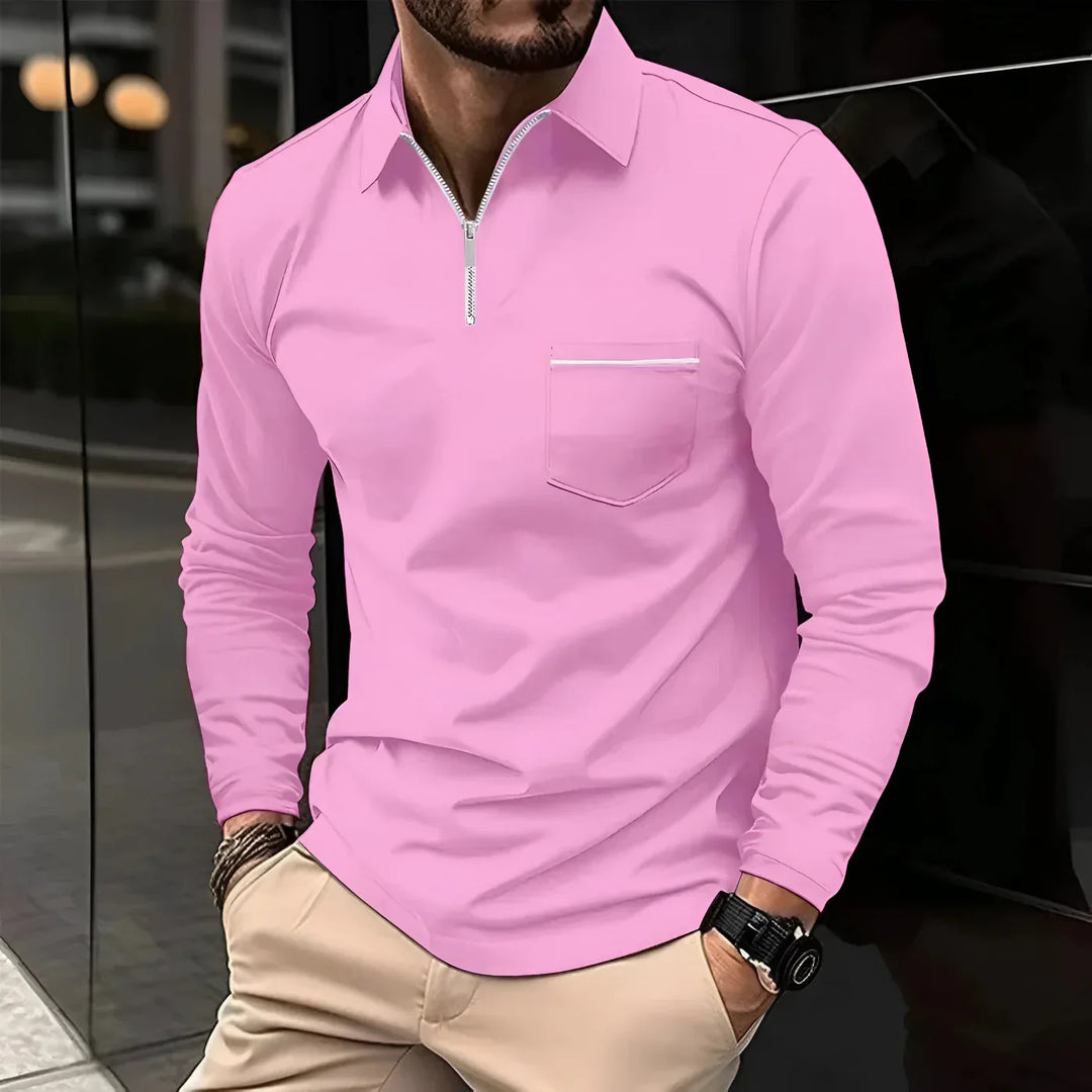 Mens Polo Shirt Classic Fit with Pocket