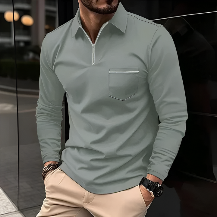 Mens Polo Shirt Classic Fit with Pocket