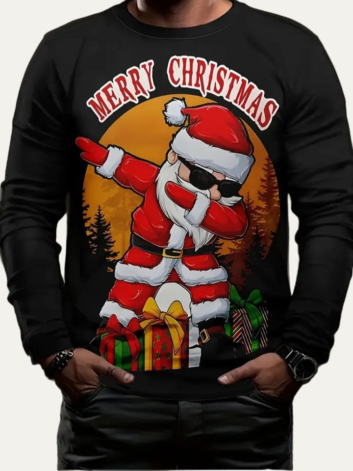 Mens Sweatshirt with Graphic Print Crewneck Comfortable Fit