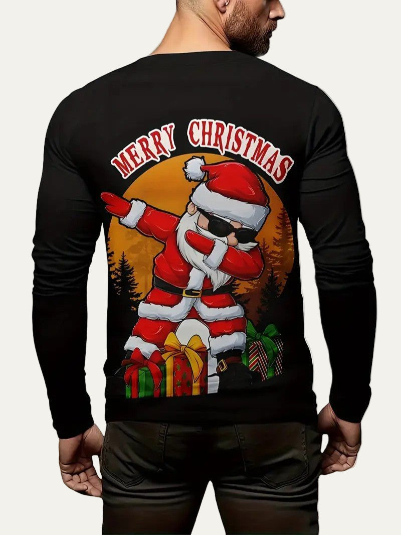 Mens Sweatshirt with Graphic Print Crewneck Comfortable Fit