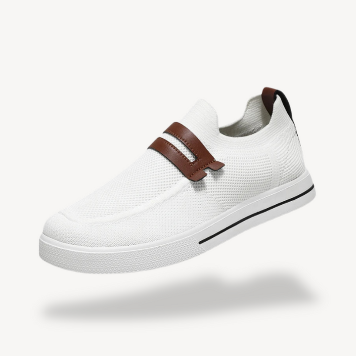 Mens Slip-On Sneakers Knit Upper
