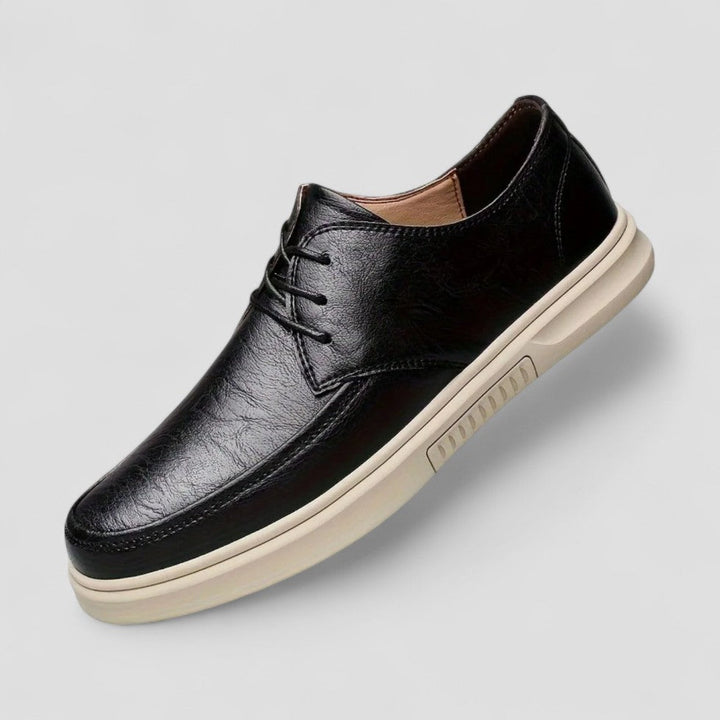 Mens Leather Orthopedic Business Casual Lace-Up Shoes - BritishMode