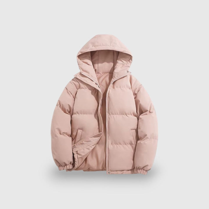 Mens Puffer Jacket with Hood Insulated Warm Fit
