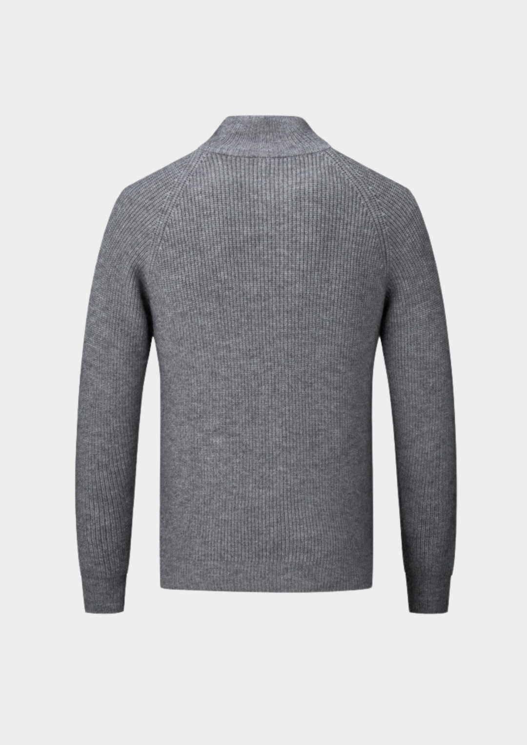 Mens Ribbed Sweater Full-Zip Knit