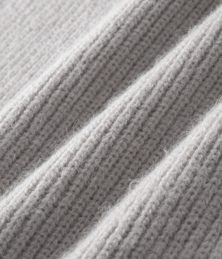 Mens Ribbed Sweater Full-Zip Knit