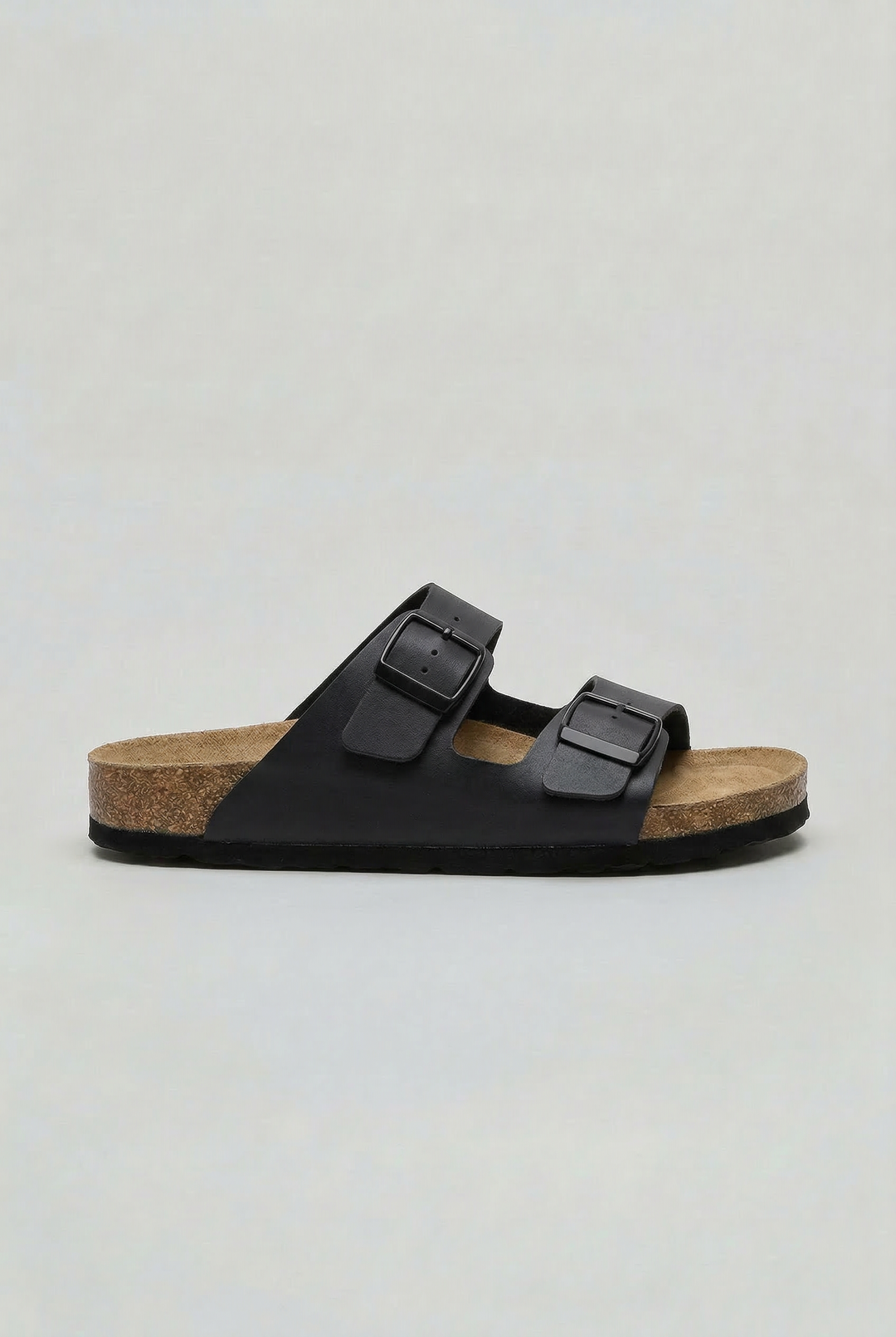 Mens Sandals Double Buckle Contoured Footbed