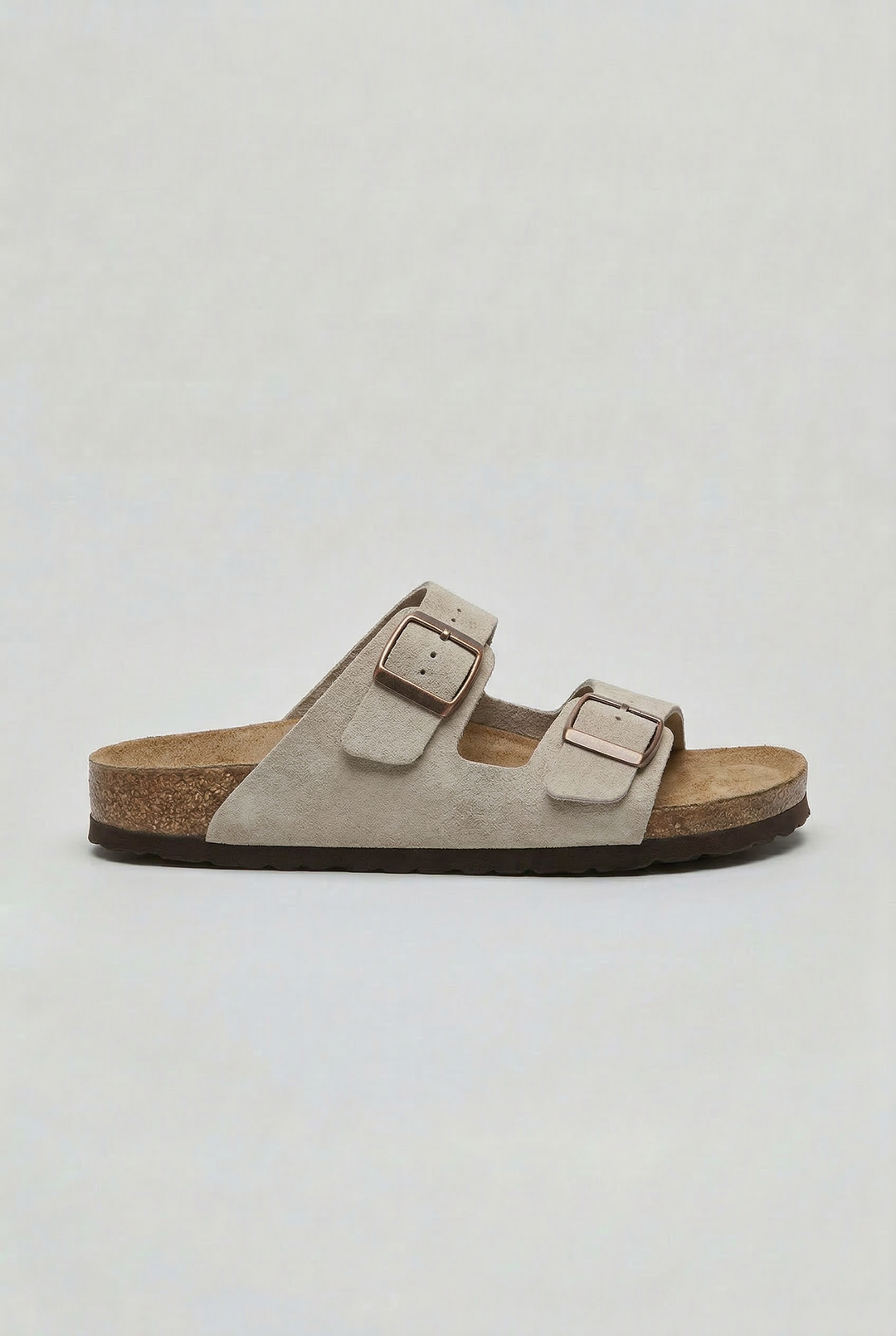 Mens Sandals Double Buckle Contoured Footbed