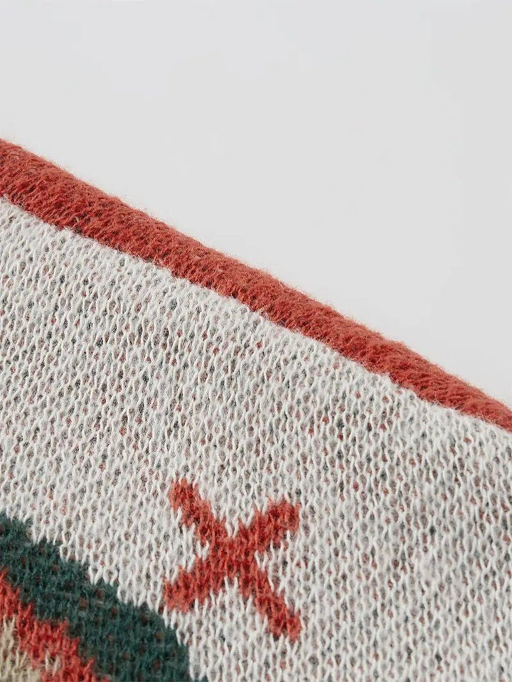 Mens Knit Sweater Patchwork Regular Fit
