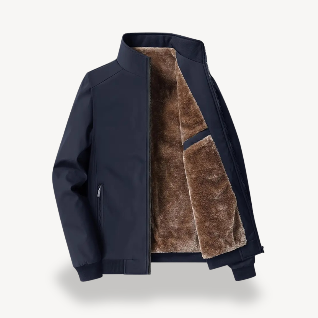 Mens Bomber Jacket Sherpa Lined Winter Warm
