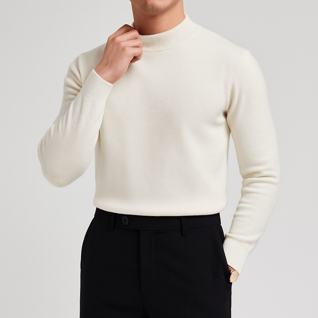 Mens Slim Fit Knit Sweater Cotton Blend