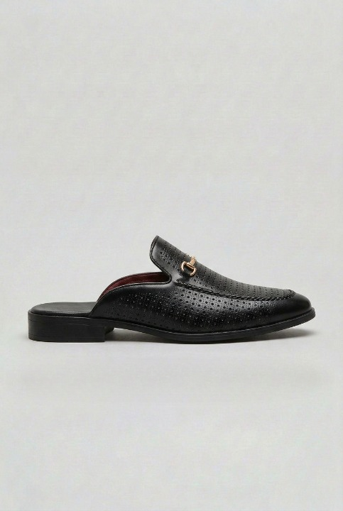 Mens Formal Loafers Slip-On Low Block Heel - BritishMode