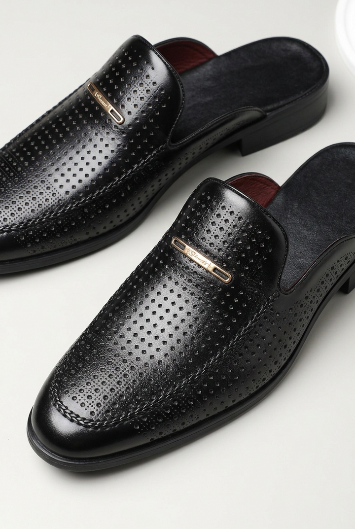 Men's Slip On Formal Loafers | Low Block Heel - 2