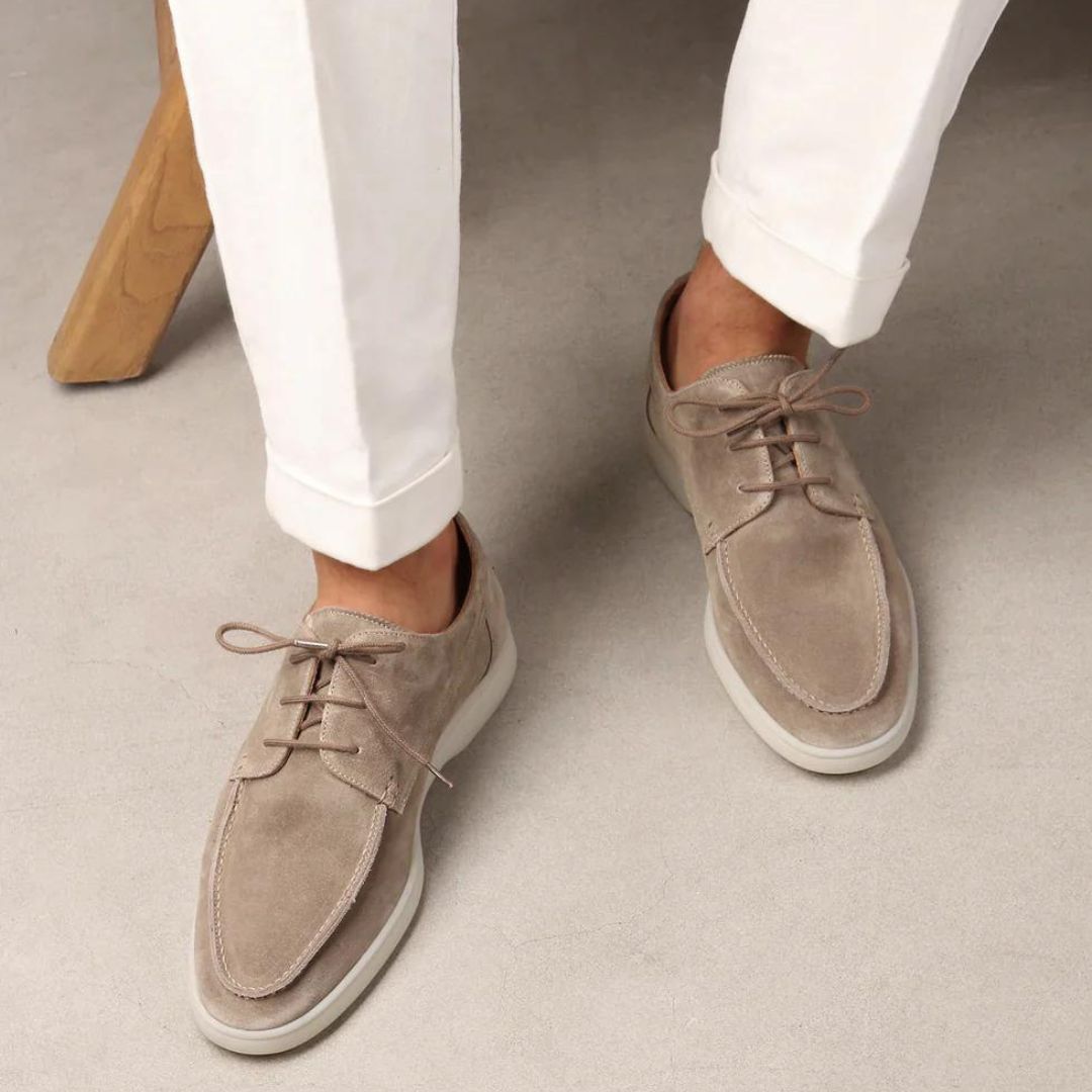 Mens Derby Shoes Suede Casual