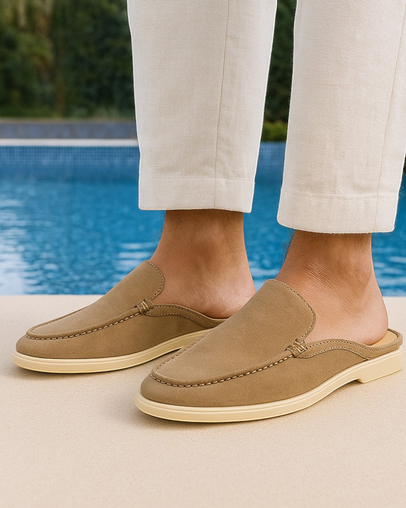 Mens Loafers Backless Slip-On Style