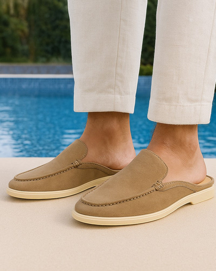 Mens Loafers Backless Slip-On Style