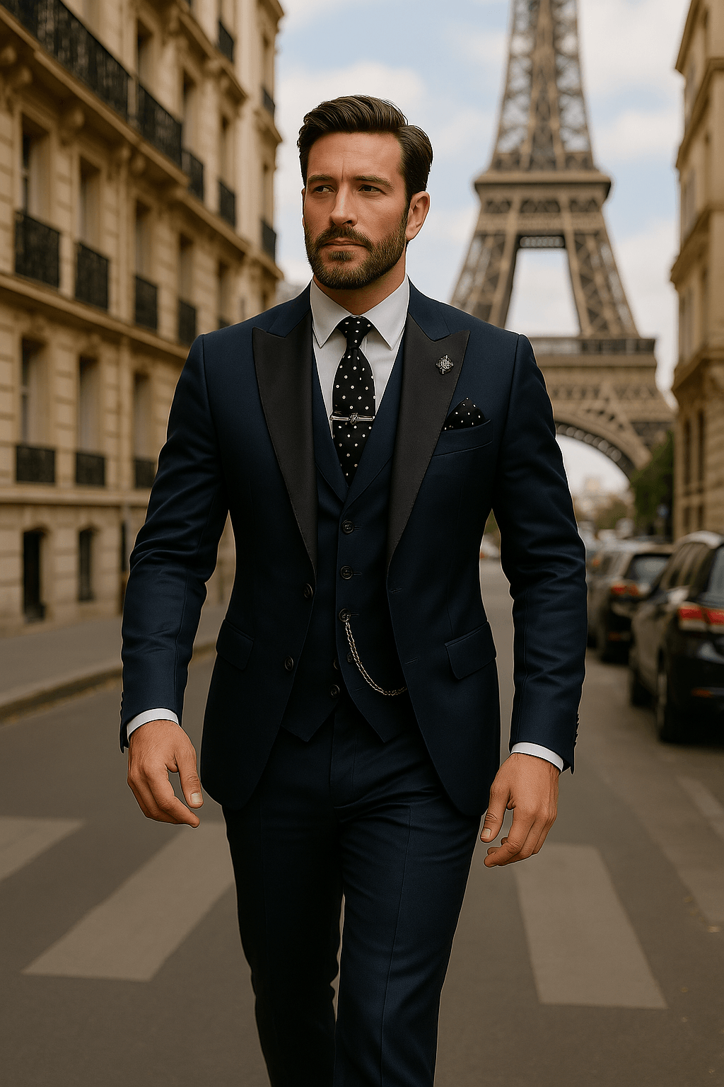 Mens Slim Fit Suit Set Blazer Waistcoat and Trousers Formal