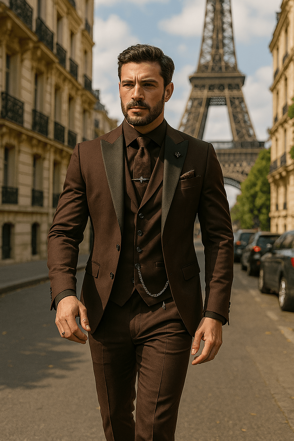 Mens Slim Fit Suit Set Blazer Waistcoat and Trousers Formal