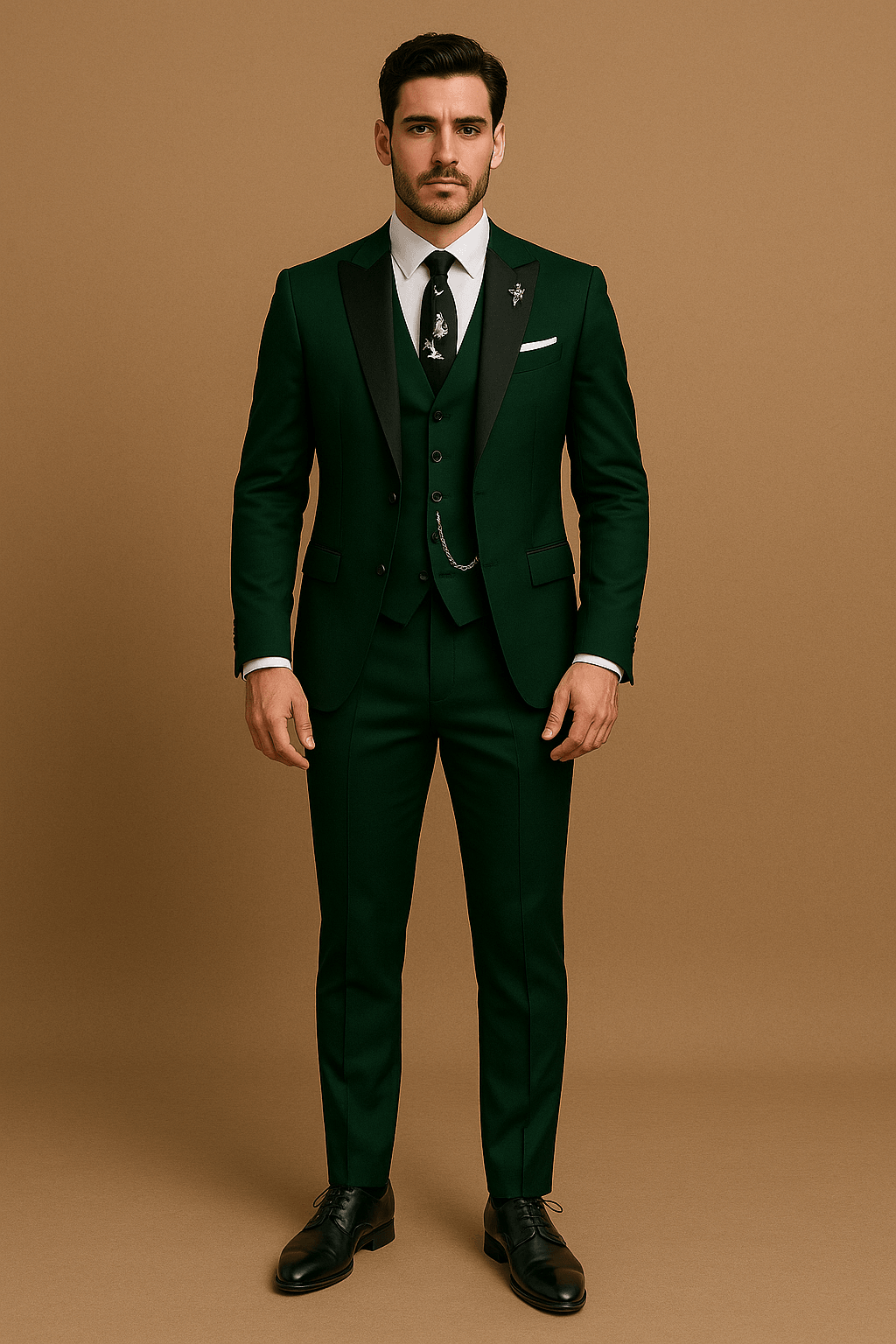 Mens Slim Fit Suit Set Blazer Waistcoat and Trousers Formal