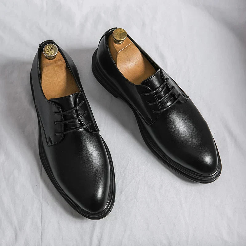 Mens Leather Tie Dress Shoes Classic Style
