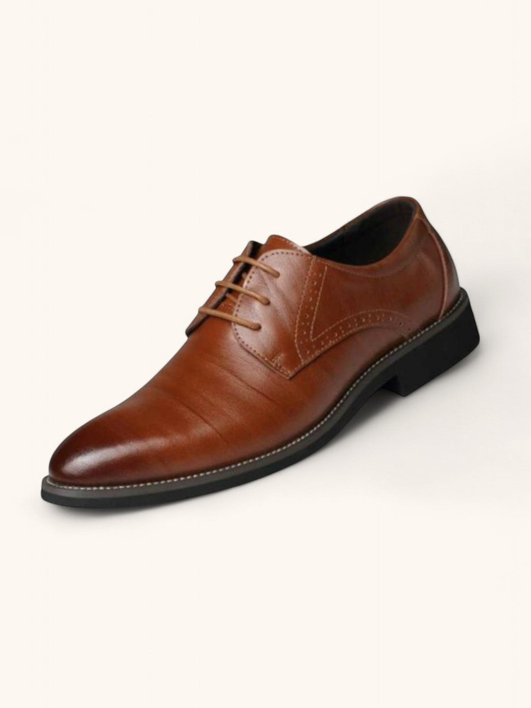 Mens Brogue Oxford Dress Shoes Leather Formal Style